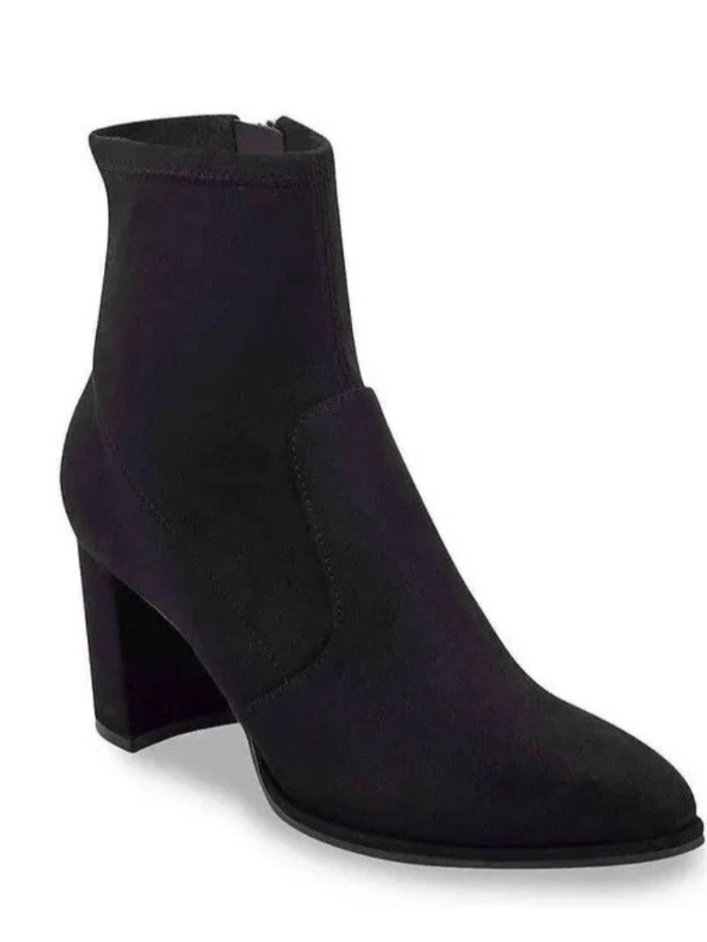 Women's Marc Fisher Lukie Bootie Black Vegan Faux Suede Boots SZ 9.5